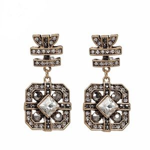 Fancy Rhinestone Drop Earrings